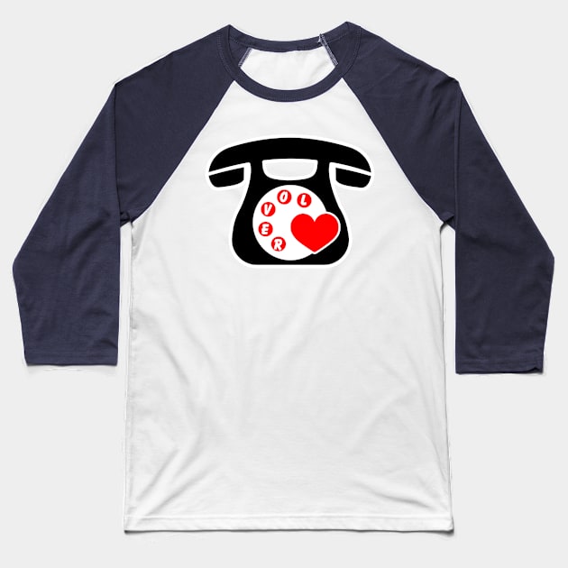 phone heart Baseball T-Shirt by diomi
